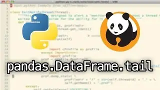 Pandas tail Python tutorial: pandas.Dataframe.tail