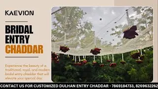 Flower Bridal Entry Chaddar Cream #wedding #bridalchaddar #viralvideo #dulhanentrystyle