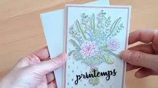 Carte printanière_tampon Action/Spring card with Action stamp #action