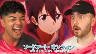 OUR FIRST TIME WATCHING SWORD ART ONLINE! - Sword Art Online Episode 1 REACTION + REVIEW!