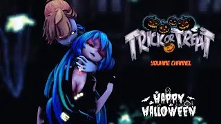 【MMD】🎃🎃trick and treat🎃🎃 Hatsune Miku   Kagamine Len