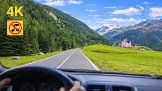 Alpine Drive in 4K | Geneva to Aosta POV — Real Engine Sounds, No Talking, No Music