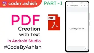 Create PDF with custom Text in Android Studio| Part - 1 | Generate PDF in Java | 