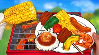 BBQ by the river | stopmotion | paper animation