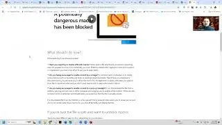How to Fix an error showing Microsoft has blocked macros from running