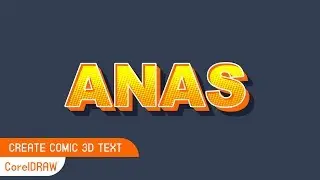 Coreldraw Tutorial | Create 3D Comic Text in Urdu / hindi | by @AnasGraphics