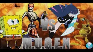 MUGEN - Request by lord sonc exe cookie - Spinal & SpongeBob VS Stocking & Taffy