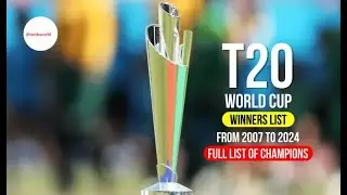 T20 World Cup Winners List from 2007 to 2024 #t20worldcup #shorts