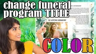 Change The Funeral Program Title Color