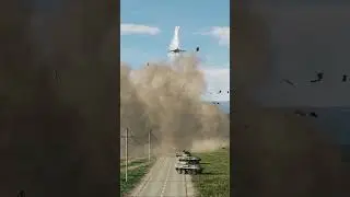 Russian Su-33 Fighter Attacks USA Armored Convoy! | DCS