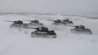 Танковая атака. Съемки фильма 
