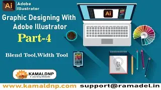Graphic Designing With Adobe Illustrator part 4 || How use blend tool ,width tool using Illustrator
