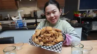 I Cook My WIFE Her Favorite FRIED CHICKEN RECIPE - MUKBANG