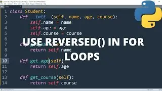Use the reversed function in python