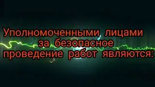 Уполномоченными лицами за безопасное проведение работ являются: