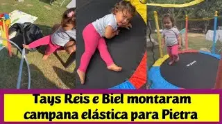 Tays Reis e Biel montaram campana elástica para Pietra