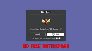 Update: The Season 8 Battlepass is NO LONGER FREE!