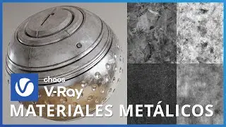 Materiales metal avanzados en Vray con texturas de suciedad