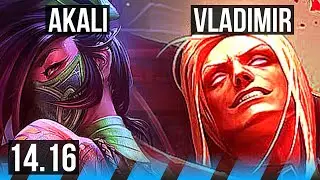 AKALI vs VLADIMIR (MID) | 7/1/2, 1100+ games | EUW Master | 14.16
