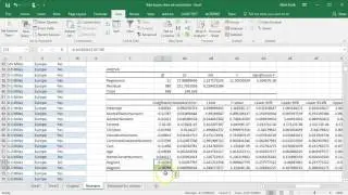 Excel stats: categorical variables in regression calculator