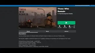 Playing roblox: Those Who remain (Zombies!!)