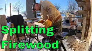 Splitting Wood for the Homestead with Electric Splittler