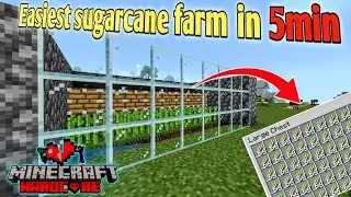 Minecraft easiest sugarcane farm build in our hardcore world #minecraft #gamerraft  @lazygamer.
