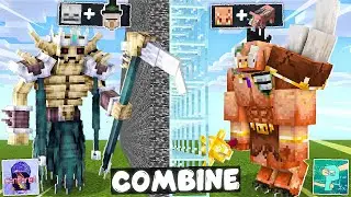 MOB BATTLE, But I Can COMBINE Mobs in Minecraft with 