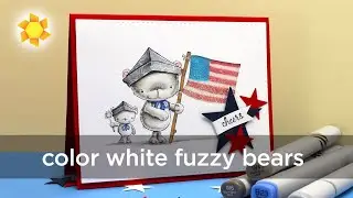 How to color white fuzzy bears with Copics