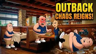 Big Baby Tom misbehaves at Outback Steakhouse
