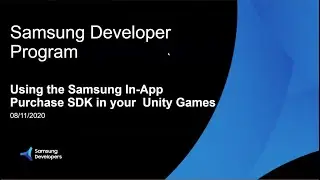 Using the Samsung In-App Purchase SDK in your Unity Games