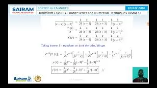 Lecture Video_18MAT31_Module 3_Difference Equations_Venkatesh P