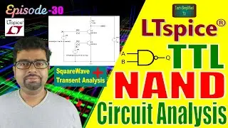 LTSpice (v24): TTL NAND Gate Simulation | Response by Transient Analysis