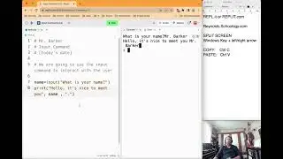 Python input command