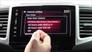 2017 Honda Ridgeline Door Unlock Settings