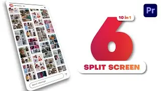 Vertical Multiscreen - 6 Split Screen | Premiere Pro Template | Tutorial