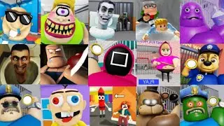 SPEED Run in 27 Scary Obby from Squid Game Barry Prison, Escape Evil Granny, Masha, Horror Gran