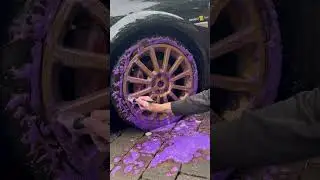 Did I just paint this Gold wheel Purple 😱 #detailing #asmr