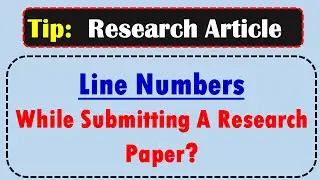 How To Add Line Number In MS Word? Skills For Writing Research  Article/Paper