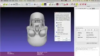 3D model object orientation/axis change with MeshLab
