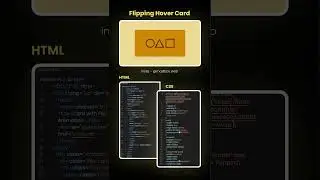 Day 57 - Flipping Hover Card #html #css #shorts #javascript