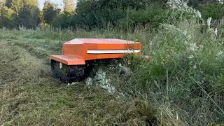 Косилка-Мульчер (робот) ZimAni RLM100 для высокой травы и склонов. Бурьянокосилка. Газонокосилка.