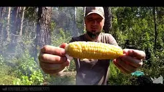 Полевая кухня кукуруза на костре