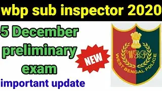 WBP SI Exam Date|WBP SI Preliminary Exam Date 2021|WBP SI Exam Date 2021|wbp si admit card news 2021