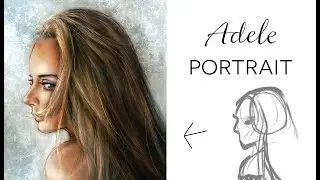 Portrait of Adele - Full painting process ( No commentary )