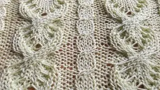 Узоры спицами. Нарядный ,свежий узор для  изысканной  кофты, джемпера, кардигана  .