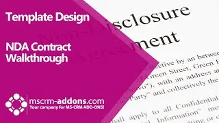 Creating a NDA Contract Template for Dynamics 365: Step-by-Step Tutorial