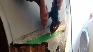 Cortando lataria do Opala - para remendo