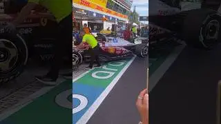 Ferrari F1® car in Monza going for an FIA inspection at the Italian Grand Prix 