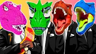 Jurassic World: Camp Cretaceous T-Rex vs Breakout Indominus Rex King Gidorah - Coffin Dance Meme